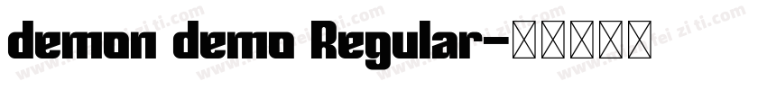 demon demo Regular字体转换